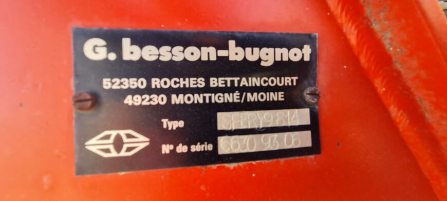 Gregoire-Besson BUGNOT, plūgai