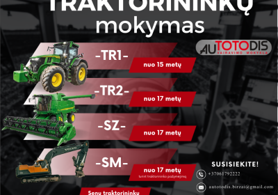 TRAKTORININKŲ MOKYMAS