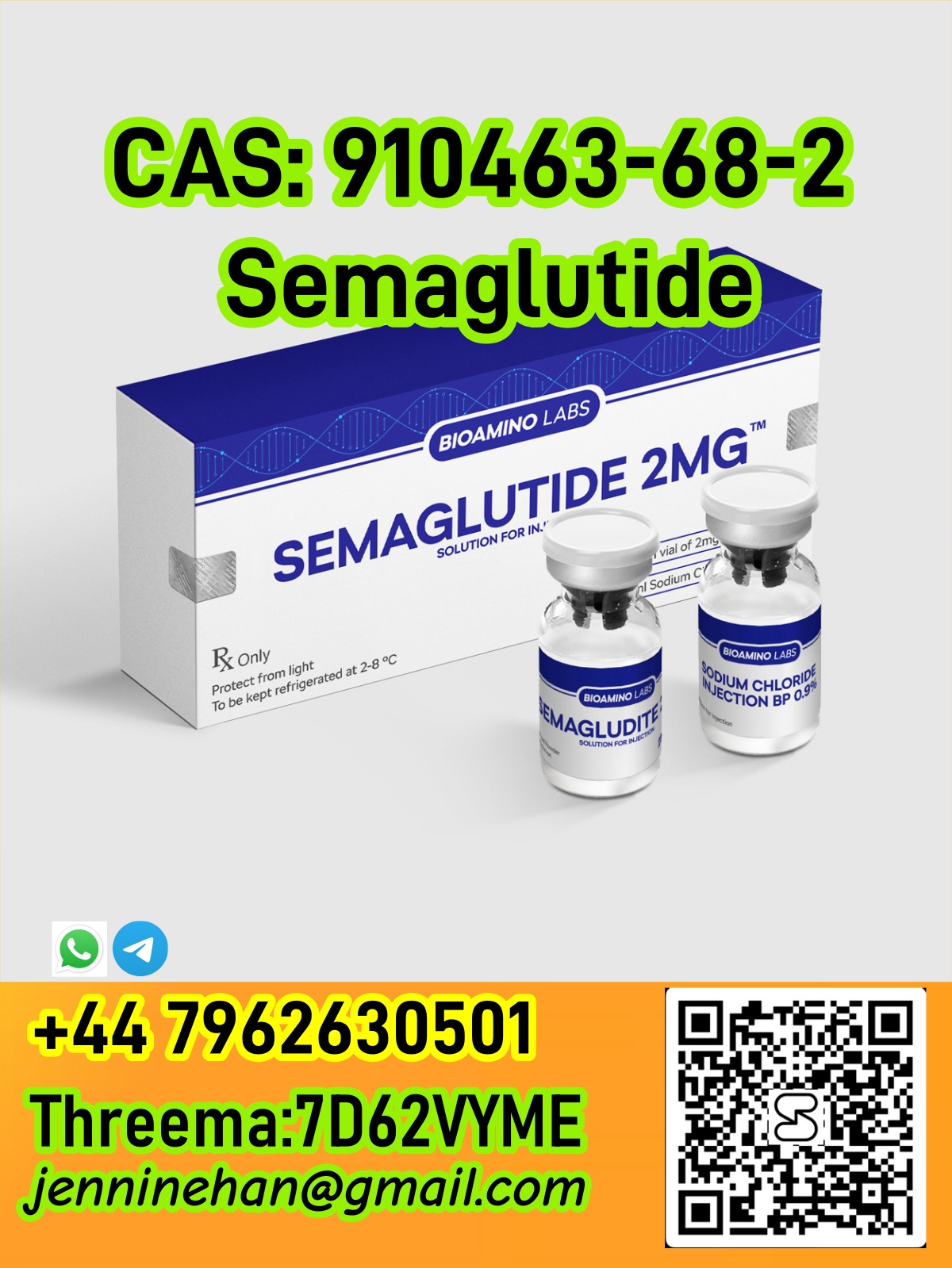 CAS 910463-68-2 Buy Hot Selling CAS 910463-68-2 Semaglutide Online Wholesale from Direct Suppliers